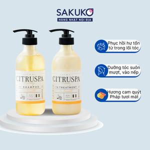ROLAND- Cặp gội xả hương Citrus 470x470ml cao cấp chăm sóc tóc hương thơm tươi mát từ cam quýt và hoa hướng dương dành cho nữ