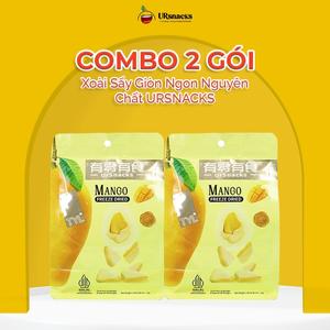 [COMBO 2 GÓI] Xoài Sấy Giòn Ngon Nguyên Chất URSNACKS (32g x 2)