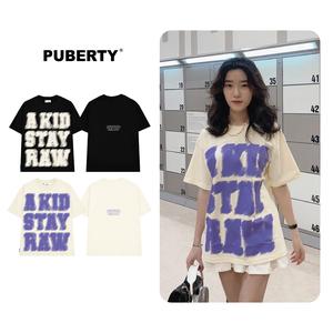 Áo thun Localbrand PUBERTY A KID STAY RAW TEE Cổ Tròn Cotton Đen