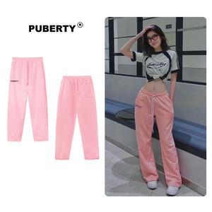 quần dài nỉ ống rộng localbrand PUBERTY SWEETIE PINKY SWEATPANTS