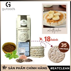 Bánh gạo lứt GUfoods (170g) - Snack Ăn Vặt - Không chiên dầu, Phù hợp Eat clean, Tập Gym, Ăn Healthy, Thuần chay