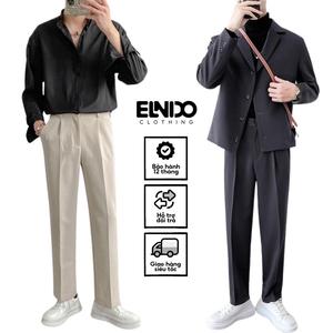 Quần tây nam dáng Baggy ống rộng vải cotton cao cấp, co giãn thời trang TF4