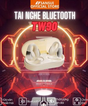 Tai nghe Earphone OWS SanSui TW90 bluetooth 5.4 kết nối nhanh nhạy chống ồn kháng nước