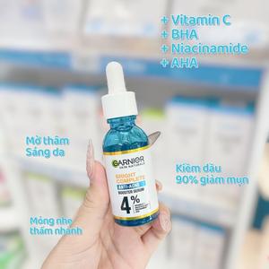 Tinh Chất garnier Giảm Mụn Mờ Thâm Cho Da Dầu, Mụn 30ml (Hàng Chính Hãng) Skincare Làm Đẹp Da Chăm Sóc Da Skincare Làm Đẹp Da Dưỡng Ẩm Da Women