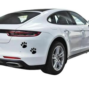 Miếng dán hình dấu chân cún cưng 3D, 2 miếng dễ thương trang trí xe ô tô tự dính Nhãn Dán Tem Decal