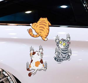 Tem dán xe, tem chuột dán nắp bình xăng, Mèo leo núi. Ngộ nghĩnh chống nước. Nhãn Dán Decal