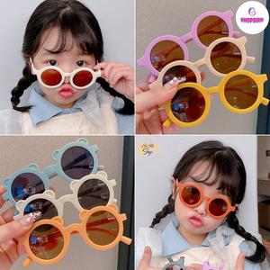 Kính mát trẻ em, kính thời trang gọng tròn chống tia U.V dành cho Bé thích hợp khi đi ra đường, đi du lịch