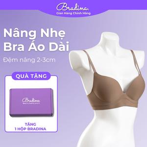 Áo lót nữ đệm 3cm MẶC ÁO DÀI không gọng Bradina Perfect Fit 2, không đường may, tạo khe ALKG12 Women