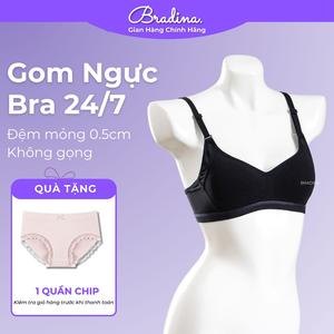 MUA 1 TẶNG 1 - MUA 1 Áo lót Bradina Cotton Basic, không gọng, mút mỏng, dáng trơn phối lưới thoáng khí cho nữ ALKG5 + TẶNG 1 quần lót ngẫu nhiên (Quà tự thêm vào giỏ hàng)