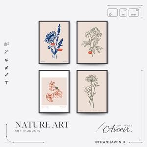 [HOT] COMBO 4 Tranh NATURE ART Mẫu 4 - 20x30 - Tranh CANVAS Treo Tường - Canvas Nghệ Thuật