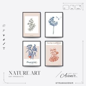 [HOT] COMBO 4 Tranh NATURE ART Mẫu 8 - 20x30 - Tranh CANVAS Treo Tường - Canvas Nghệ Thuật