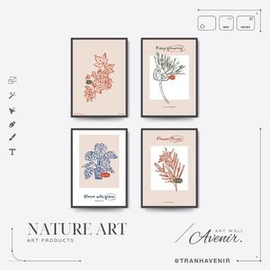 [HOT] COMBO 4 Tranh NATURE ART Mẫu 13 - 20x30 - Tranh CANVAS Treo Tường - Canvas Nghệ Thuật