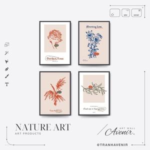 [HOT] COMBO 4 Tranh NATURE ART Mẫu 21 - 20x30 - Tranh CANVAS Treo Tường - Canvas Nghệ Thuật