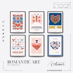 [HOT] COMBO 6 Tranh ROMANTIC ART Mẫu 9 - 20x30 - Tranh CANVAS Treo Tường - Canvas Nghệ Thuật