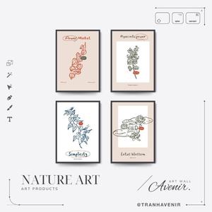 [HOT] COMBO 4 Tranh NATURE ART Mẫu 18 - 20x30 - Tranh CANVAS Treo Tường - Canvas Nghệ Thuật