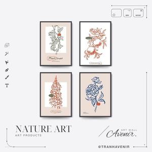 [HOT] COMBO 4 Tranh NATURE ART Mẫu 16 - 20x30 - Tranh CANVAS Treo Tường - Canvas Nghệ Thuật