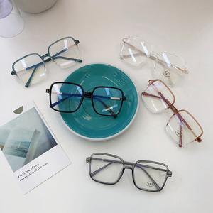 Khung kính thời trang lớn tr90, kính chống ánh sángxanh biển , phong cách đường phố, cà phê mờ, kính cận thị, 30051