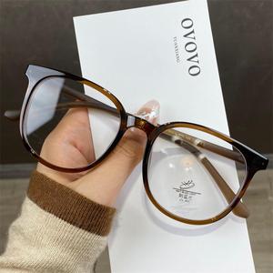 Kính Gọng Lớn, Phong Cách Cổ Điển Hàn Quốc, Dành Cho Nữ, Thích Hợp Để Không Trang Điểm, Có Độ Cận Thị Nhỏ Làm Bằng Chất Liệu TR90, Gọng Kính Mặt Lớn, Nhám, TR1155