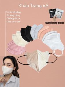 Khẩu Trang 6A 100chiếc Tặng thêm 10chiếc 5D [ Tự tin đi nắng - Che phủ tốt - Chống tia UV - 4Lớp An Phong ] Phụ Kiện Women