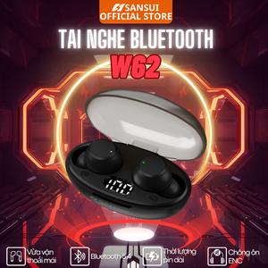 Tai nghe SanSui TW62 Bluetooth 5.4 kết nối nhanh nhạy chống ồn  Nhét Tai Nghe Nhạc