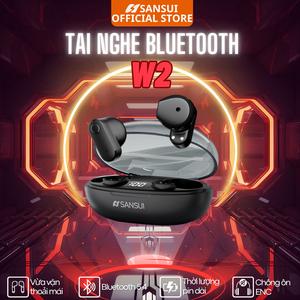 Tai nghe SanSui W2 Bluetooth 5.4 kết nối nhanh nhạy chống ồn , Nhét Tai Nghe Nhạc