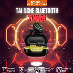 Tai nghe SanSui Bluetooth TW89 kết nối nhanh nhạy 5.4  khả năng chống ồn kháng nước tốt, Nhét Tai Nghe Nhạc