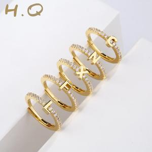 H.Q Jewelry Nhẫn Nữ Chữ Nhẫn Dôi Có Thể Deo Cùng Bạn Nam Bạn Nữ Dơn Giản Sang Trọng Nhưng Không Lỗi Thời Chiếc Nhẫn Có Camera Cận Cảnh Nhẫn chữ cái Titan Càng Cua Pin Cua Voi