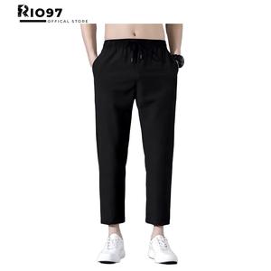 Quần Thể Thao Nam Nữ Ống Suông Thun Trơn Kiểu Dáng Đơn Giản