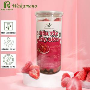 Dâu tây sấy giòn Wakamono công nghệ sấy lạnh thăng hoa, không đường, không chất bảo quản, ăn ngon giòn mê ly (ăn vặt snack food Cay Chua)