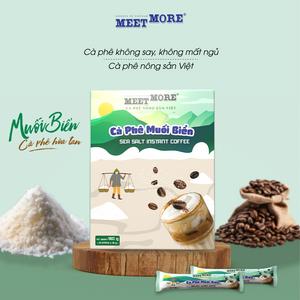 [MUA 2 TẶNG 1] Hộp Cà Phê Hòa Tan Vị Muối Biển - Meet More Coffee (10 gói x 18g) (Quà tặng 1 chai)