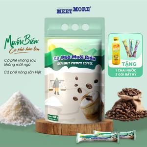 [MUA 1 TẶNG 2] Bịch Cà Phê Muối Biển Hòa Tan - Meet More Coffee (Bịch 50 Gói x 18 Gram) (TẶNG 1 CHAI NƯỚC + 3 GÓI NGẪU NHIÊN)