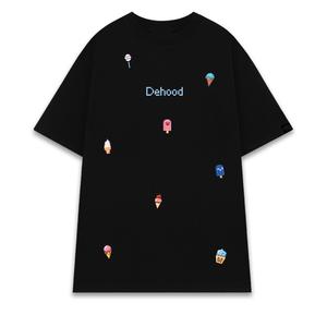 Áo Thun Dehood Ice Cream Unisex Tee Basic Cotton Cổ Tròn - KEM ICECREAM