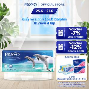 Giấy vệ sinh PASEO Dolphin 10 cuộn 4 lớp