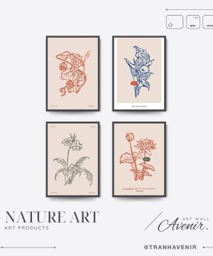 [HOT] COMBO 4 Tranh NATURE ART Mẫu 5 - 20x30 - Tranh CANVAS Treo Tường - Canvas Nghệ Thuật