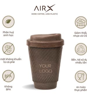 Ly To-go Làm Từ Bã Cà Phê - 300ml - Khắc Tên/Logo Theo Yêu Cầu