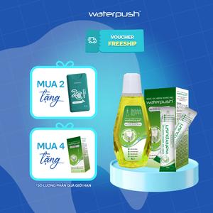 [HỖ TRỢ GIẢM NHIỆT MIỆNG] Nước súc miệng WaterPush Nano Bạc giúp trắng răng, hỗ trợ cải thiện nhiệt miệng, hơi thở thơm mát