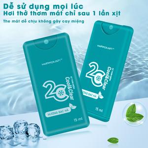[Combo] Xịt thơm miệng 2C WaterPush 15ml Hương bạc hà