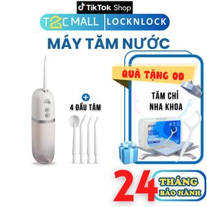 [Tặng Tăm Chỉ Nha Khoa] Máy tăm nước không dây LocknLock ENR146WHT màu Trắng 190ml 4 chế độ, 3 loại đầu tăm, sạc cổng type C- T2C Mall
