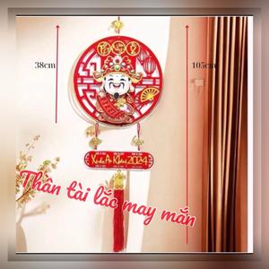 Dải Treo Thần Tài Lắc Đầu Gọi May Mắn Tài Lộc Chúc Mừng Năm Mới 2024 Đồ Trang Trí Tết Quà tặng Đồ trang trí Decor Decor Phòng Phòng Khách Trang Trí Nhà