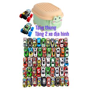 (Tặng thùng) Combo 50 xe ô tô mini vỏ hợp kim kèm 2 xe địa hình chạy Đà bằng cót kéo lùi chất liệu hợp kim cao cấp cho bé nhỏ nhắ xinh xắn Đồ Chơi Toy