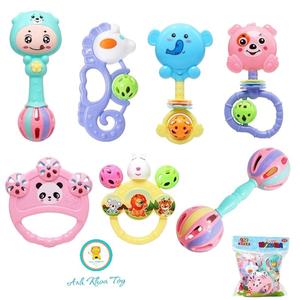 Đồ chơi lục lạc, xúc xắc 5,7,9 món hình con vật cầm tay- phát triển trí tuệ tư duy cho bé yêu Toy Voi