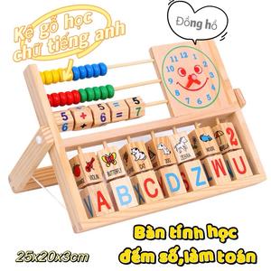 Đồ Chơi Kệ Học Đa Năng Giúp Bé Học Chữ Cái,Phép Tính Và Xem Giờ Cho Bé