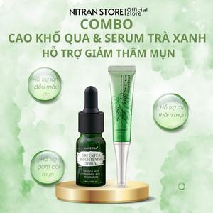 Combo 2 Sản Phẩm: Cao Khổ Qua + Tinh Chất Trà Xanh : Hỗ Trợ Gom Cồi Và  Đều Màu Da Skincare Kem Face Serum Nữ Women