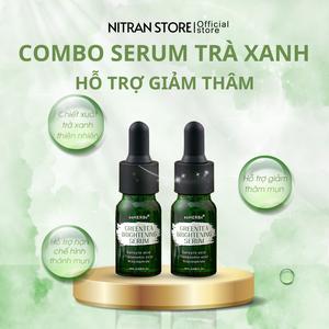 Combo 2 Tinh Chất Trà Xanh Hỗ Trợ Làm Mờ Thâm Giảm Mụn Dành Cho Tất Cả Các Loại Da - 20ml Skincare Nữ Women Chăm Sóc Da