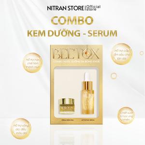 Combo 2 sản phẩm: Kem dưỡng BE BLOOM 10ml, Serum BEETOX 10ml: Hỗ Trợ Dưỡng Trắng Da, Cấp Ẩm Cho Da Skincare Kem Face