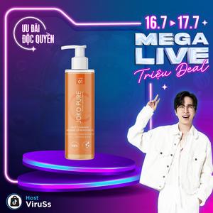 Sữa rửa mặt tẩy trang 2in1 Joko Pure  Vitamin C làm sạch dịu nhẹ, phù hợp mọi loại da 200ml