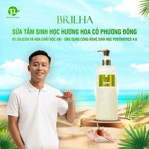 SỮA TẮM SINH HỌC DÀNH CHO NỮ  BRILHA - HƯƠNG HOA CỎ PHƯƠNG ĐÔNG - 0% SILICONE VÀ HÓA CHẤT ĐỘC HẠI