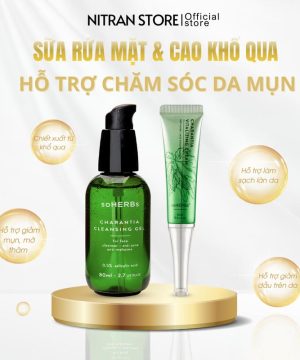 Combo 2 Sản Phẩm: Cao Khổ Qua + Sửa Rửa Mặt Khổ Qua : Hỗ Trợ Làm Sạch Da Và Hỗ Trợ Giảm Mụn Skincare Nữ Chăm Sóc Da Làm Đẹp Da Dưỡng Ẩm Da