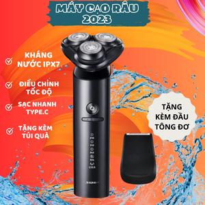 máy cạo râu cấp cao - chỉnh được tốc độ - kháng nước - tặng kèm đầu tông đơ - thích hợp làm quà tặng cho người đàn ông của bạn