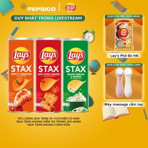 Combo 3 Snack Lay's Stax 100gr Tổng Hợp Các Vị Ăn Vặt